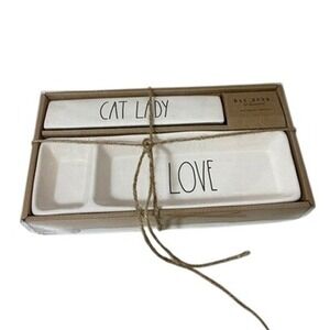 Rae Dunn Cat Lady Desk Plaque&Love Tray‎